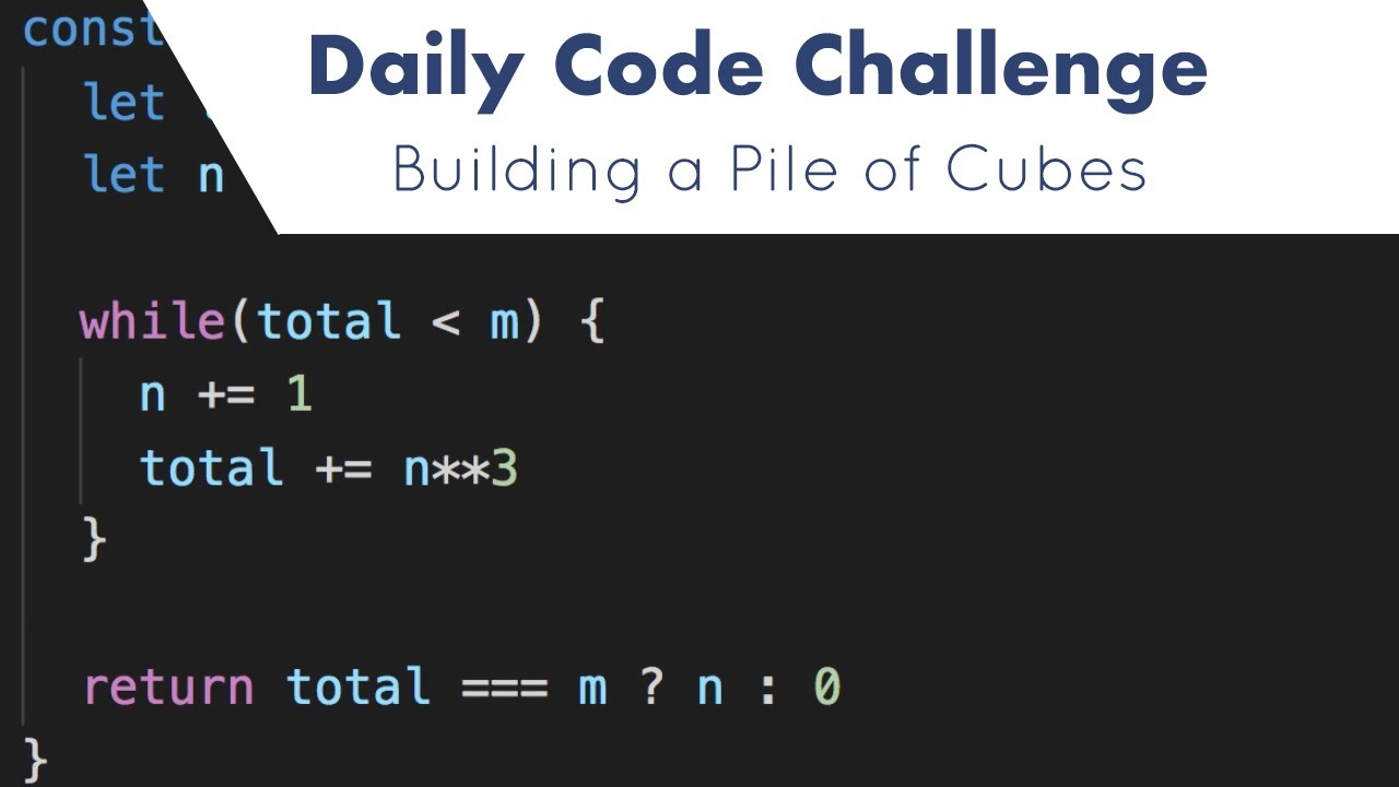 [Code Challenge 4] - Building a Pile of Cubes
