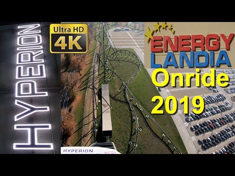 HYPERION Mega Coaster * POV * Energylandia Amusement Park Poland - Hyperion onride 2019 (4K) 1st row