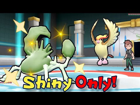 Beating Pokémon Let's go Pikachu! with ONLY SHINY Pokémon