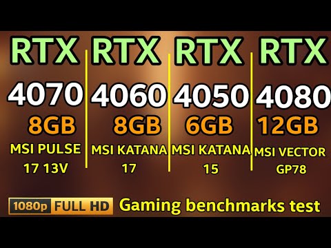 RTX 4060 LAPTOP VS RTX 4070 LAPTOP VS RTX 4080 LAPTOP VS RTX 4050 Mobile 1080p Gaming TEST