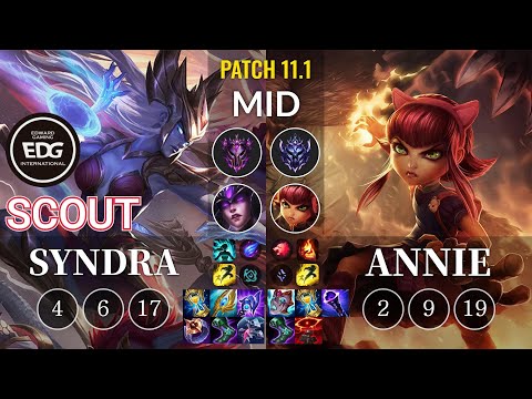 EDG Scout Syndra vs Annie Mid - KR Patch 11.1