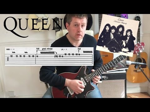 Bohemian Rhapsody - Queen- Guitar Solo Tutorial (Guitar Tab)