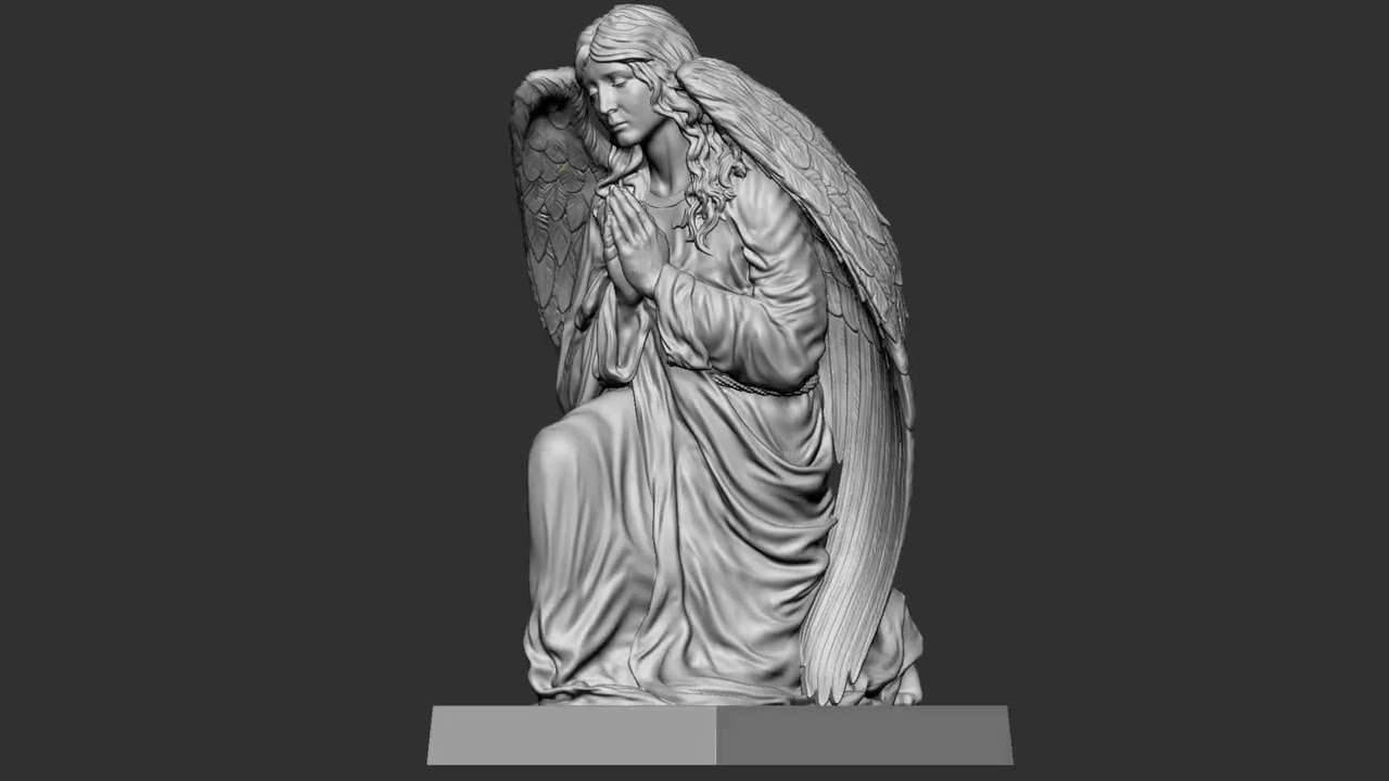 Melek heykeli 05 3D Baskı Modeli