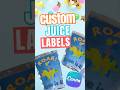 Try these custom juice labels for your next party! ✨ #PartyDIY #CanvaTutorial #birthdayideas