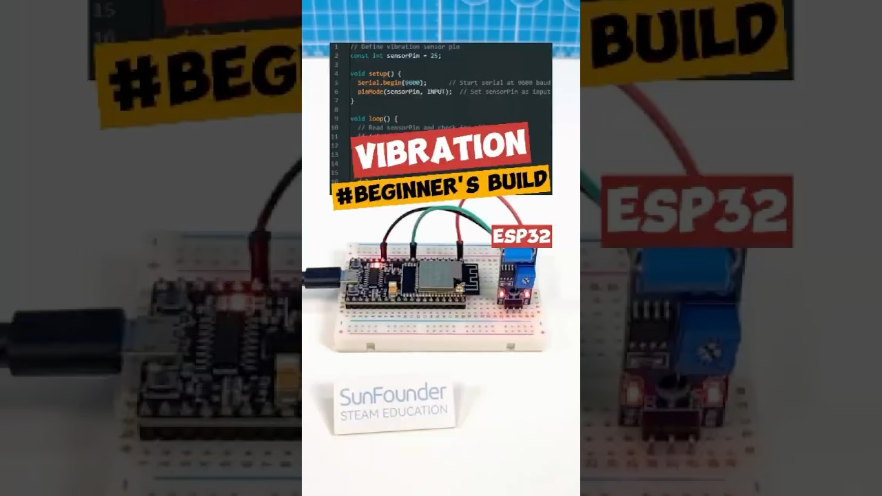 ESP32 Vibration Sensor Project#arduino #electronics #engineering  #electricalengineer #esp32