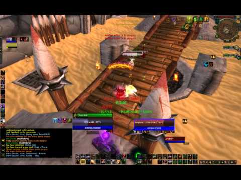 Destro Warlock/Rogue vs. Ret Paladin/Feral Druid arena pvp 5.2 Win