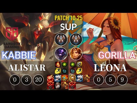 SB Kabbie Alistar vs GorillA Leona Sup - KR Patch 10.25