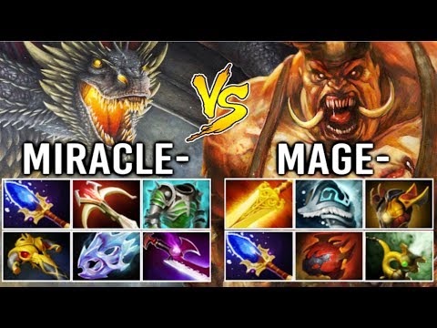 Miracle- BLACK DRAGON Scepter DK vs Mage- Pudge Carry Most EPIC Raid Boss Battle of History Dota 2
