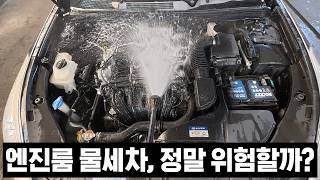 엔진룸을 물로 세차하면 어떻게 될까? 16대를 세차건으로 죠져봤습니다