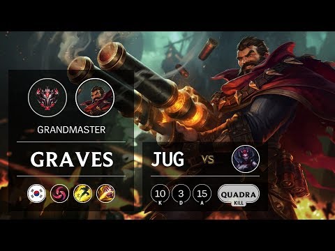Graves Jungle vs Elise - KR Grandmaster Patch 10.2