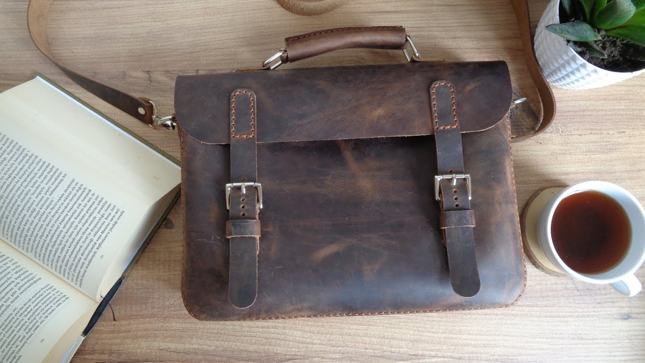 How to Make Leather Classic Messenger Bag ( PDF Pattern Only in My Etsy Shop )