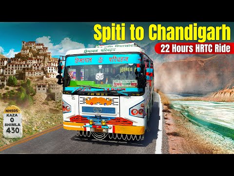 22-Hour HRTC bus ride from SPITI TO CHANDIGARH | Kaza to Shimla Travel Guide | Himbus