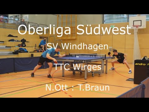 Oberliga Südwest | SV Windhagen - TTC Wirges | N.Ott : T.Braun