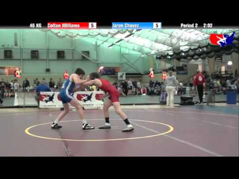 Coltan Williams vs. Jaron Chavez at 2013 ASICS FILA Cadet Nationals - GR