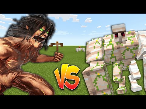 Attack Titan vs Mega Iron Golem  in Minecraft