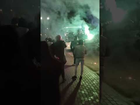 Przywitanie MKS Mławianka Mława po zwycięskim meczu z Bronią Radom