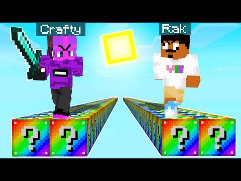 Extreme RAINBOW LUCKY BLOCK RACE In Minecraft!