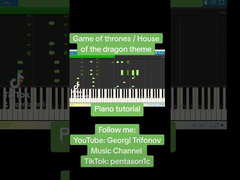 Piano tutorial - Game of thrones / House of the dragon Theme