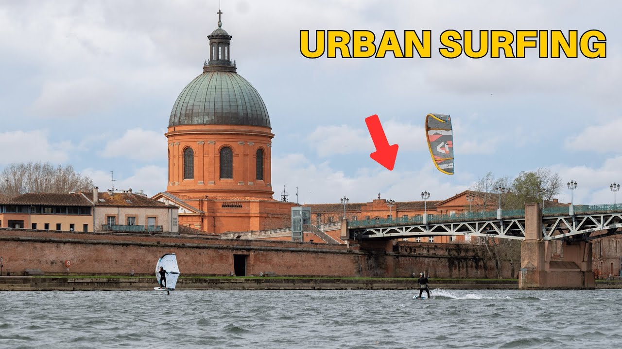 Urban Storm Kiteboarding and Wingfoiling in Toulouse