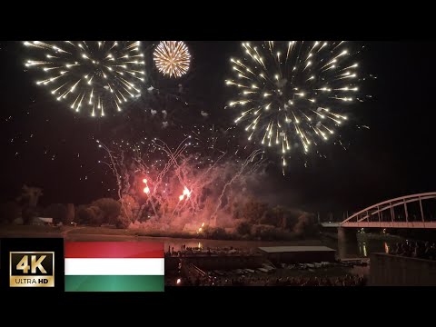 Szeged, Hungary  Festival and Fireworks Show 2023 (Full) - St. Stephen's Day 2023 - 4K
