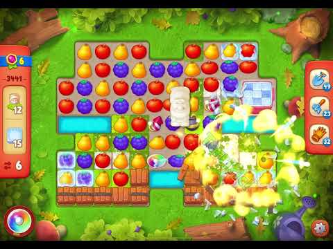 GardenScapes Level 3441 no boosters (13 moves)