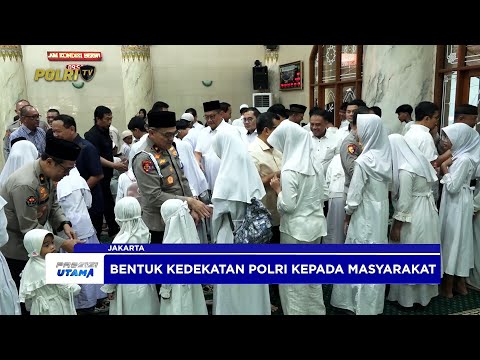 WUJUD KEPEDULIAN DAN PERHATIAN, POLRI BERI SANTUNAN KEPADA ANAK YATIM