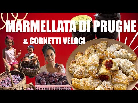 Marmellata di Prugne Fatta in Casa + Cornetti Veloci di Pasta Sfoglia | Ricetta Facile