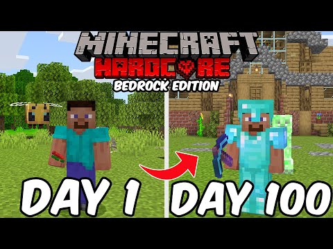 100 Days in Hardcore Minecraft Bedrock