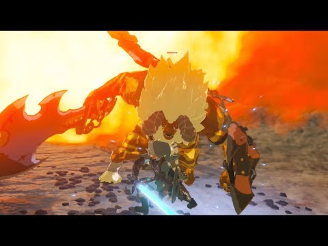 Fierce Deity Reveals his True Power to a Gold Lynel - Zelda Breath of the Wild