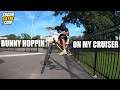 Bunny Hopping On A BMX Cruiser!! Bunny Hop, Tail Tap,