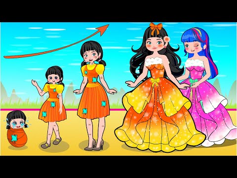 Squid Game Doll Growing Up | Your Mom vs My Mom | Hilarious Cartoon Animation