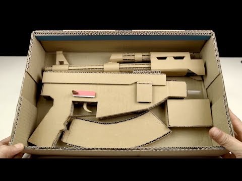 How to make Cardboard AK47 Can be Removal & Installation Easily That Sh00ts