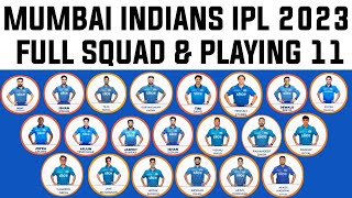 IPL 2023 : Mumbai Indians Squad ipl 2023 | Ipl 2023 Mumbai Indians Squad | Mumbai Indians playing 11