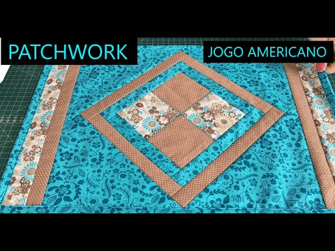 JOGO AMERICANO em PATCHWORK | PASSO a PASSO | INICIANTES