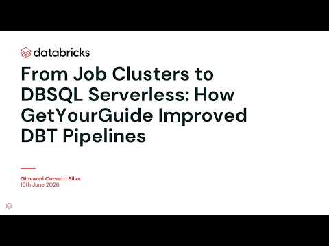 Watch: Migrate to DBSQL Serverless: 60% Performance Gain and 20% Cost Reduction with DBT