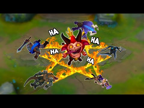 Teemo...but he's a 4K HP tank that burns everyone for +3000 damage 🔥🔥