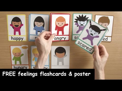 Feelings flashcards for teachers! Teach emotions to kids!