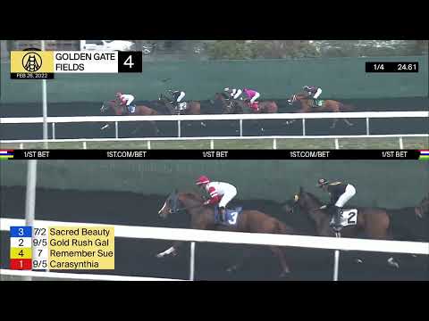 Sacred Beauty Wins Race 4 on February 26, 2022 at Golden Gate Fields