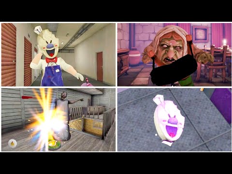Weapon Battle - Ice Scream 7 vs Witch Cry vs Granny 5 Fangame vs Ice Scream 9 Fangame