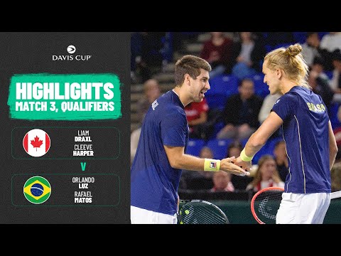 Harper/ Draxl v Luz/ Matos | Canada v Brazil | 2026 Davis Cup Qualifiers Round 1 Highlights