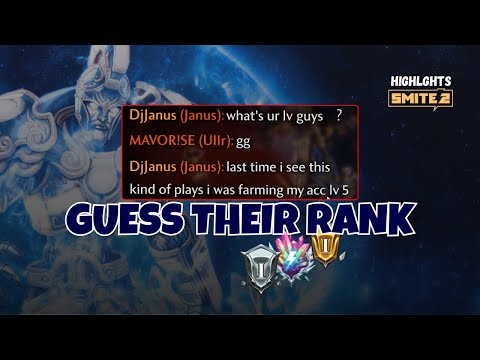 THE FIRST JANUS SHOW : Guess Their Rank | SMITE 2