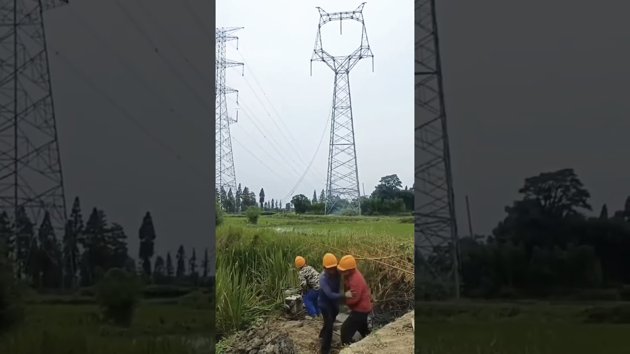 The electric tower is falling down #shorts