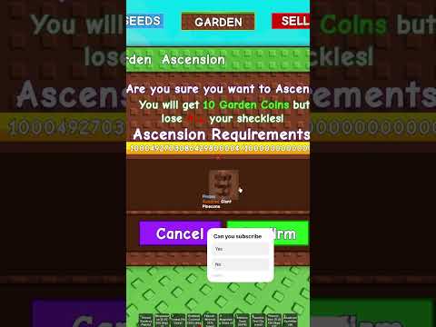 Giving away my 100qi sheckles to ascend in grow a garden😭 #growagarden #gag #roblox