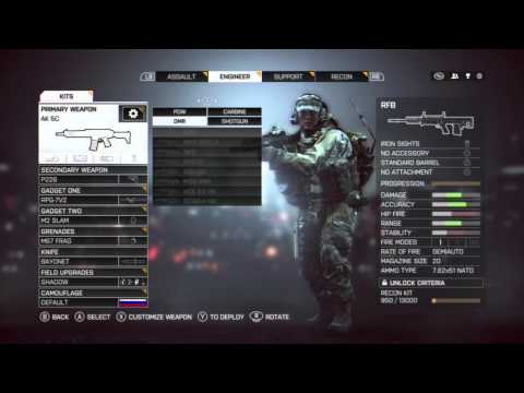 |BF4| How To Unlock Carbines, DMR's and Shotguns
