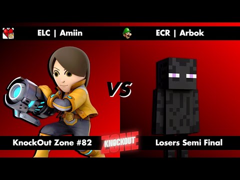KnockOut Zone #82 - SSBU Losers Semi Final - Amiin (Mii Gunner) vs Arbok (Steve)