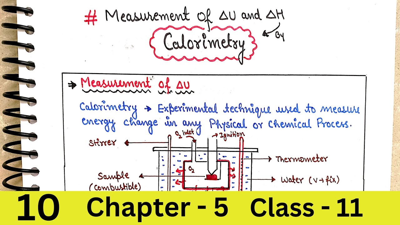 Measurement of ∆U and ∆H | Calorimetry | Thermodynamics