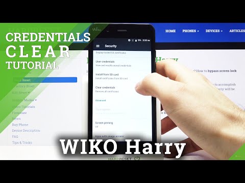 WIKO Harry - Delete Certificates & Clear Credentials