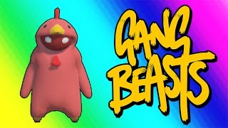 Gang Beasts Funny Moments - Red Chicken Fighting Champion!