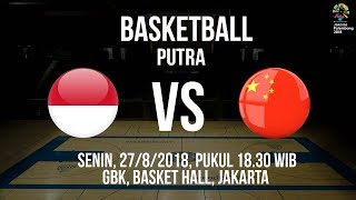 Live Streaming Laga Perempat Final Timnas Basket Putra Indonesia Kontra China di Asian Games 2018
