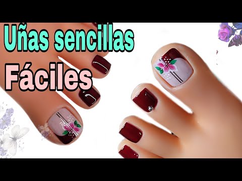 Diseño de uñas SENCILLAS/ fáciles muy bonitas /DECORA TUS UÑAS SIMPLES pero bonitas.